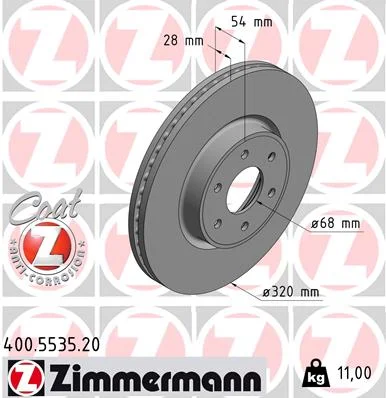 Brzdový kotouč ZIMMERMANN 400.5535.20
