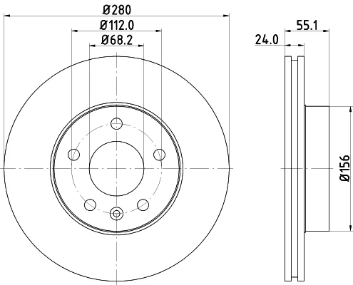 Brzdový kotouč HELLA 8DD355127-331