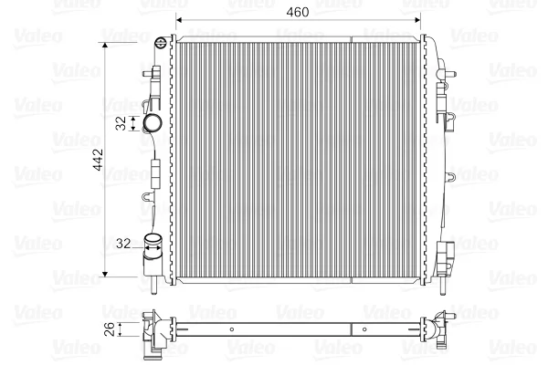 Chladič, chlazení motoru VALEO 734922 – OE 8200384071 Chladič, chlazení motoru VALEO 734922 – OE 8200384071
