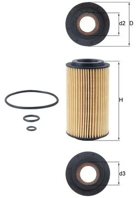 Olejový filtr KNECHT OX153D3
