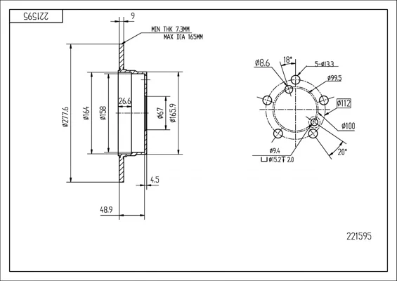 BRZ.KOTOUČ /Z/ DB 124 200TD-250TD HART 221595