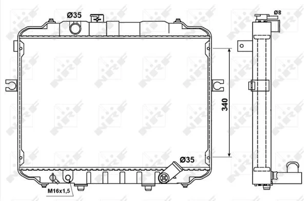 Chladič, chlazení motoru NRF 53034