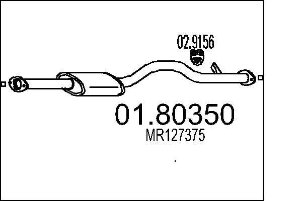 Stredni tlumic vyfuku MTS 01.80350 – OE MR127375 Stredni tlumic vyfuku MTS 01.80350 – OE MR127375