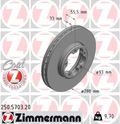 Brzdový kotouč ZIMMERMANN 250.5703.20