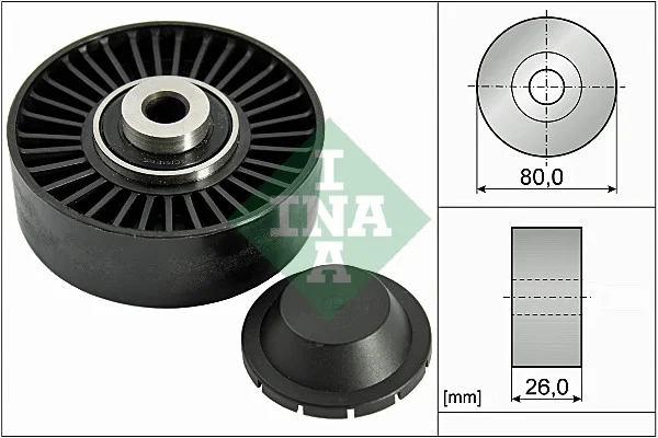 Vratna/vodici kladka, klinovy zebrovy remen Schaeffler INA 532037020