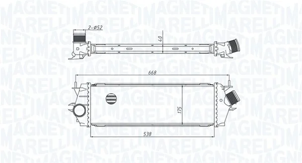 Chladič turba MAGNETI MARELLI 351319205340 Chladič turba MAGNETI MARELLI 351319205340