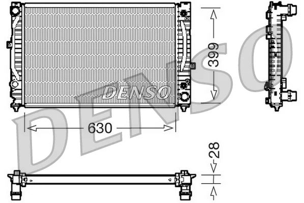 Chladič, chlazení motoru DENSO DRM02031 Chladič, chlazení motoru DENSO DRM02031
