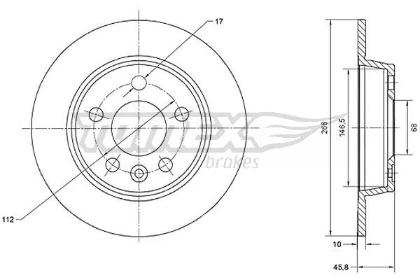 Brzdový kotouč Tomex Brakes TX70-16