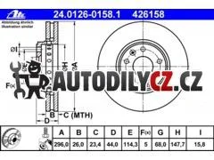 AT 426158 P/L brzdový kotouč ATE