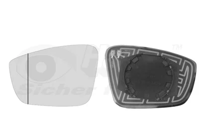 Sklo do zrcátka, vnější zrcátko VAN WEZEL 5701837 – OE 6RU857521B