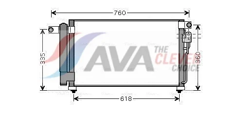 Kondenzátor, klimatizace AVA Clever Choice KA5081D – OE 976061G000