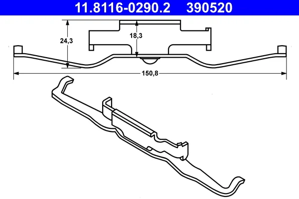 Pruzina, brzdovy trmen ATE 11.8116-0290.2 – OE 34116752424 Pruzina, brzdovy trmen ATE 11.8116-0290.2 – OE 34116752424