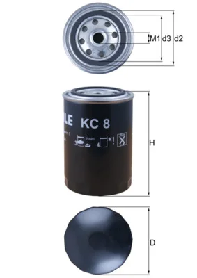 Palivový filtr MAHLE KC8