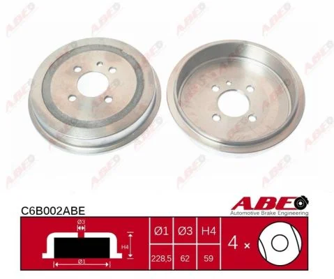Brzdový buben ABE C6B002ABE