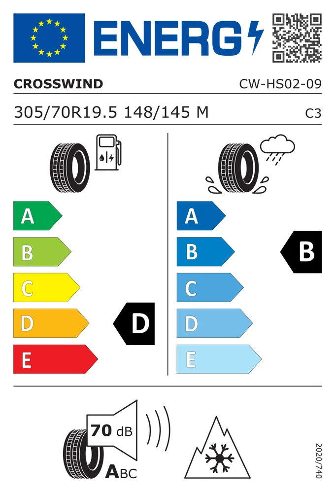 305/70R19.5 CCW HS02S CROSSWIND 305/70R19.5CCWHS02S