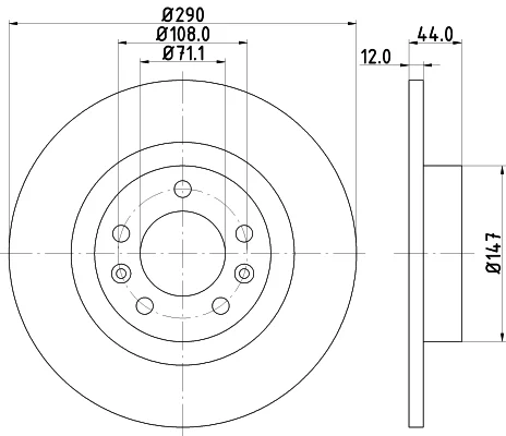 Brzdový kotouč HELLA 8DD355117-991