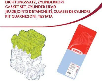 Sada těsnění, hlava válce CORTECO 418686P Sada těsnění, hlava válce CORTECO 418686P