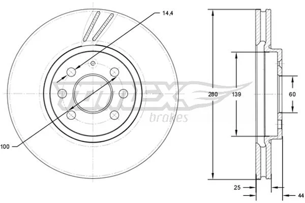 Brzdový kotouč Tomex Brakes TX71-20