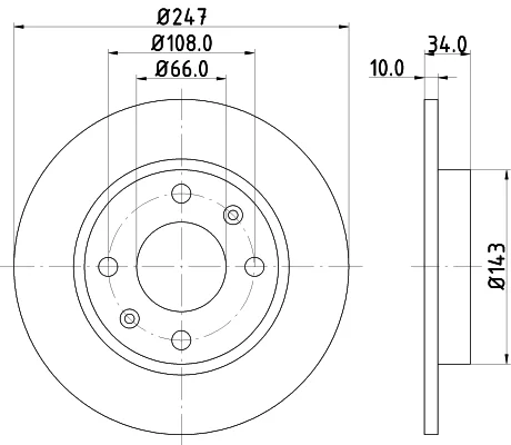 Brzdový kotouč HELLA 8DD355100-841
