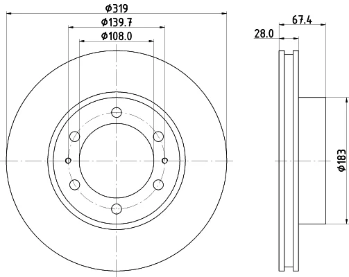 Brzdový kotouč HELLA 8DD355126-771