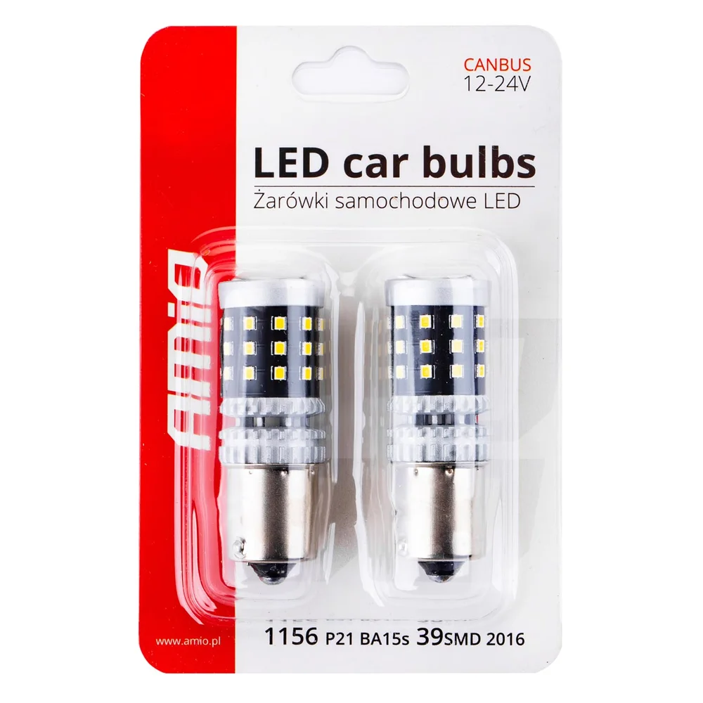 ZAROWKI LED CANBUS 2016 39SMD 1156 BA15S AMIO 02799 - Obrázek 4