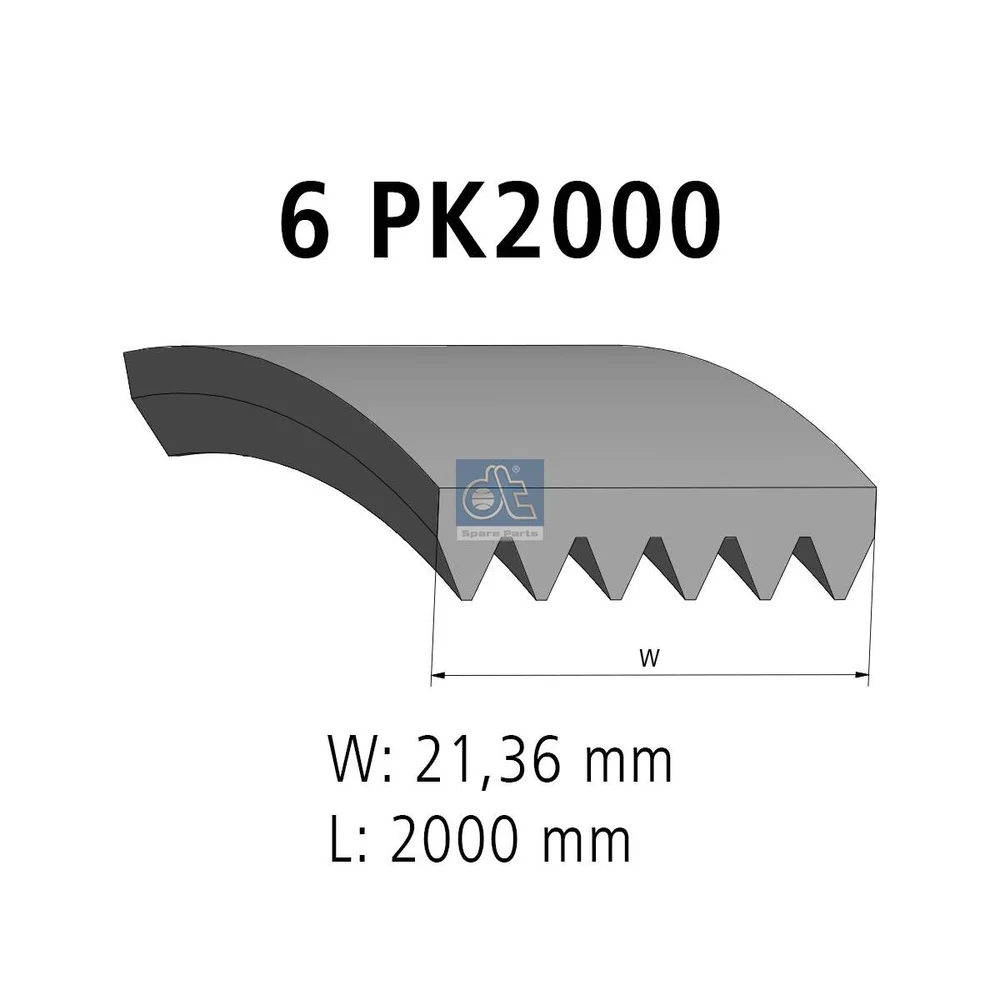 ozubený klínový řemen DT Spare Parts 1.21871 ozubený klínový řemen DT Spare Parts 1.21871