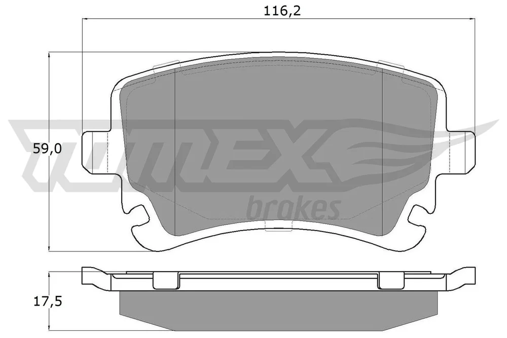 Sada brzdových destiček, kotoučová brzda Tomex Brakes TX13-961