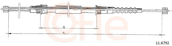 Tazne lanko, parkovaci brzda COFLE 11.6792 – OE 7700732030