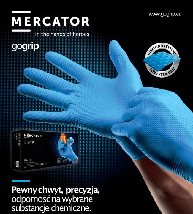 Nitrilové rukavice GoGrip černé vel. XXL, 50 ks MERCATOR MER20313 - Obrázek 2