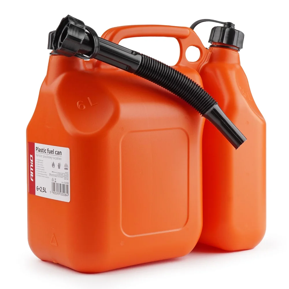 Kanystr na benzín dvoukomorový plastový 6L + 2,5L AMIO 03208 Kanystr na benzín dvoukomorový plastový 6L + 2,5L AMIO 03208