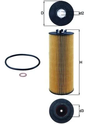 Olejový filtr MAHLE OX164D