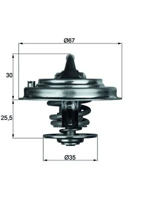 Termostat, chladivo MAHLE TX3092D