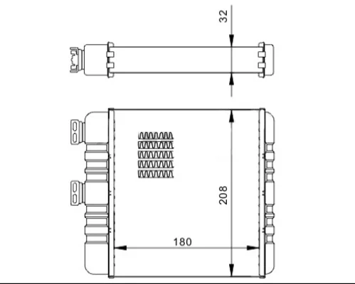 CHLADIČ TOPENÍ ASTRA G /KLIMAT SYS.BEHR/ HART 608005