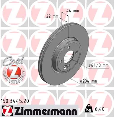 Brzdový kotouč ZIMMERMANN 150.3445.20