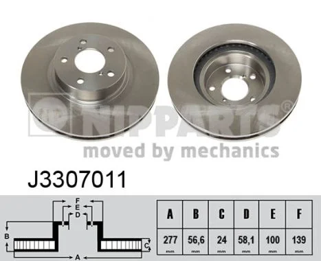 Brzdový kotouč NIPPARTS J3307011