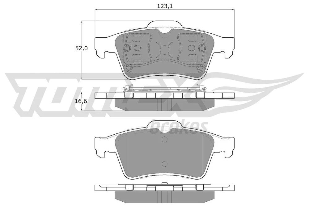 Sada brzdových destiček, kotoučová brzda Tomex Brakes TX12-95