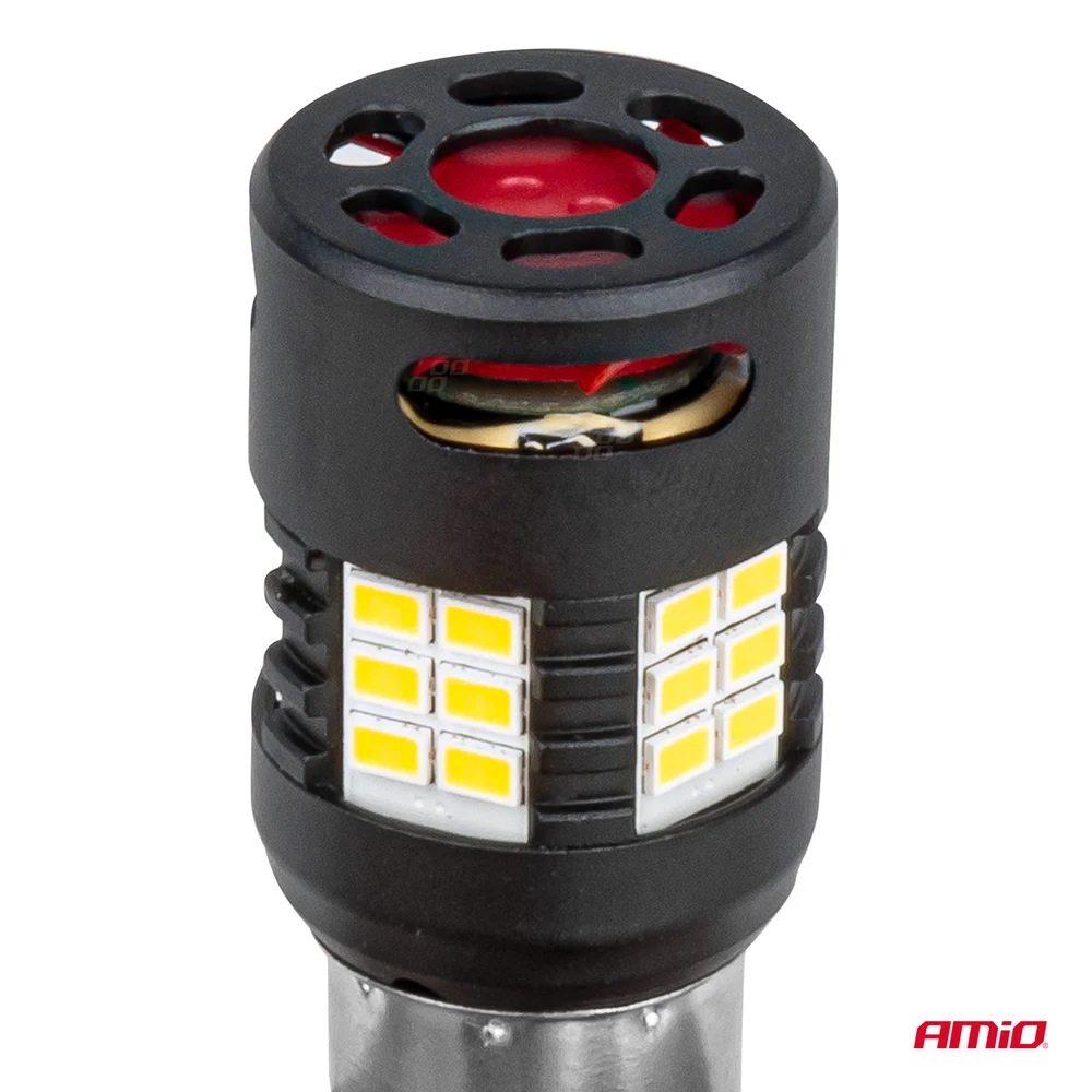 LED BUBLS CANBUS PRO series 1156 BA15S P21W R10W R5W 24x3020 SMD FAN White 12V/24V AMIO-03721 - Obrázek 3