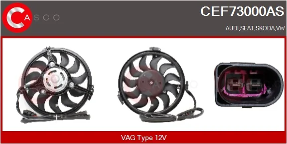 Elektromotor, větrák chladiče CASCO CEF73000AS – OE 8D0959455R