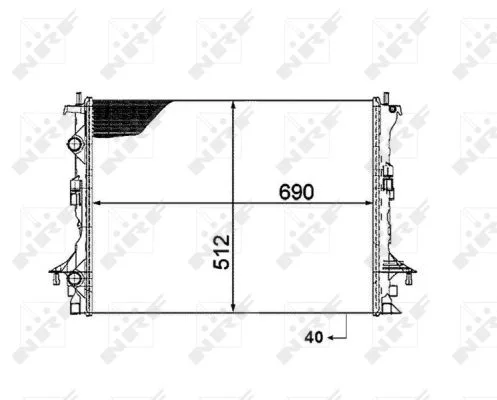 Chladič, chlazení motoru NRF 53820 – OE 8200433512