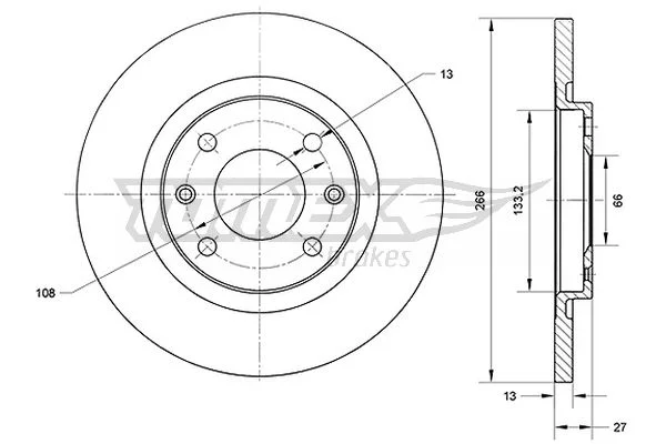 Brzdový kotouč Tomex Brakes TX70-94