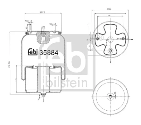Mech, pneumaticke odpruzeni FEBI BILSTEIN 35884 Mech, pneumaticke odpruzeni FEBI BILSTEIN 35884