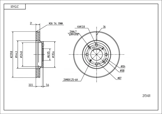 BRZ.KOTOUČ /P/ HONDA LOGO 1.3 99-02 HART 215401