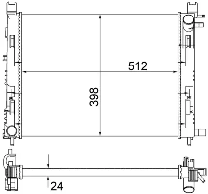 Chladič, chlazení motoru MAHLE CR2166001S