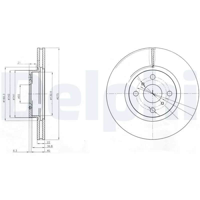Brzdový kotouč DELPHI BG4054