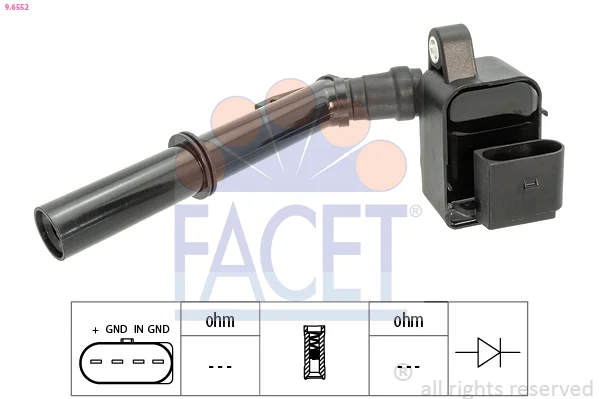 Zapalovací cívka FACET 9.6552 Zapalovací cívka FACET 9.6552