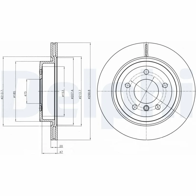 Brzdový kotouč DELPHI BG4223C – OE 34216782605