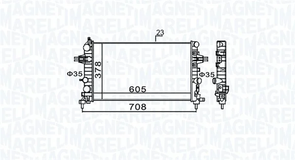 Chladič, chlazení motoru MAGNETI MARELLI 350213159300