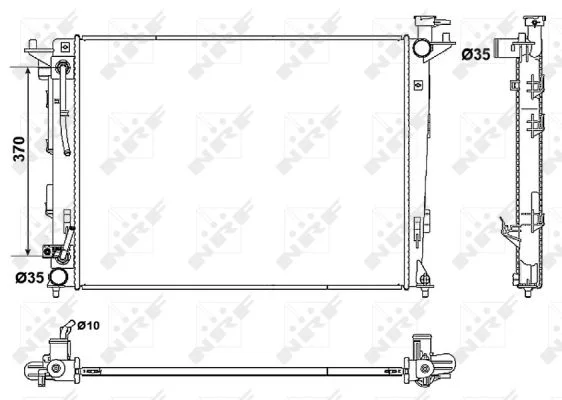 Chladič, chlazení motoru NRF 53051 Chladič, chlazení motoru NRF 53051