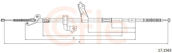 Tazne lanko, parkovaci brzda COFLE 17.1563 – OE 4642042080