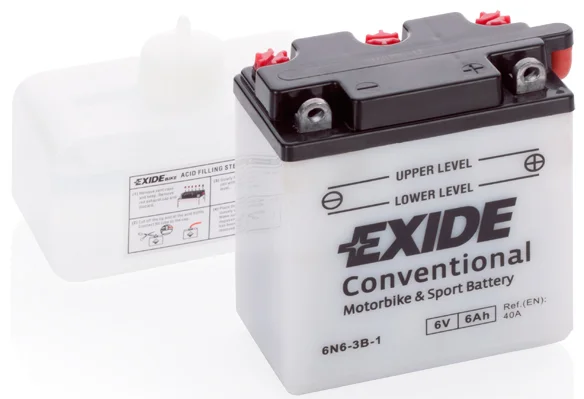 startovací baterie EXIDE 6N6-3B-1 startovací baterie EXIDE 6N6-3B-1